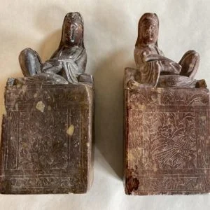 Pair of Late Qing Dynasty Soapstone Carvings