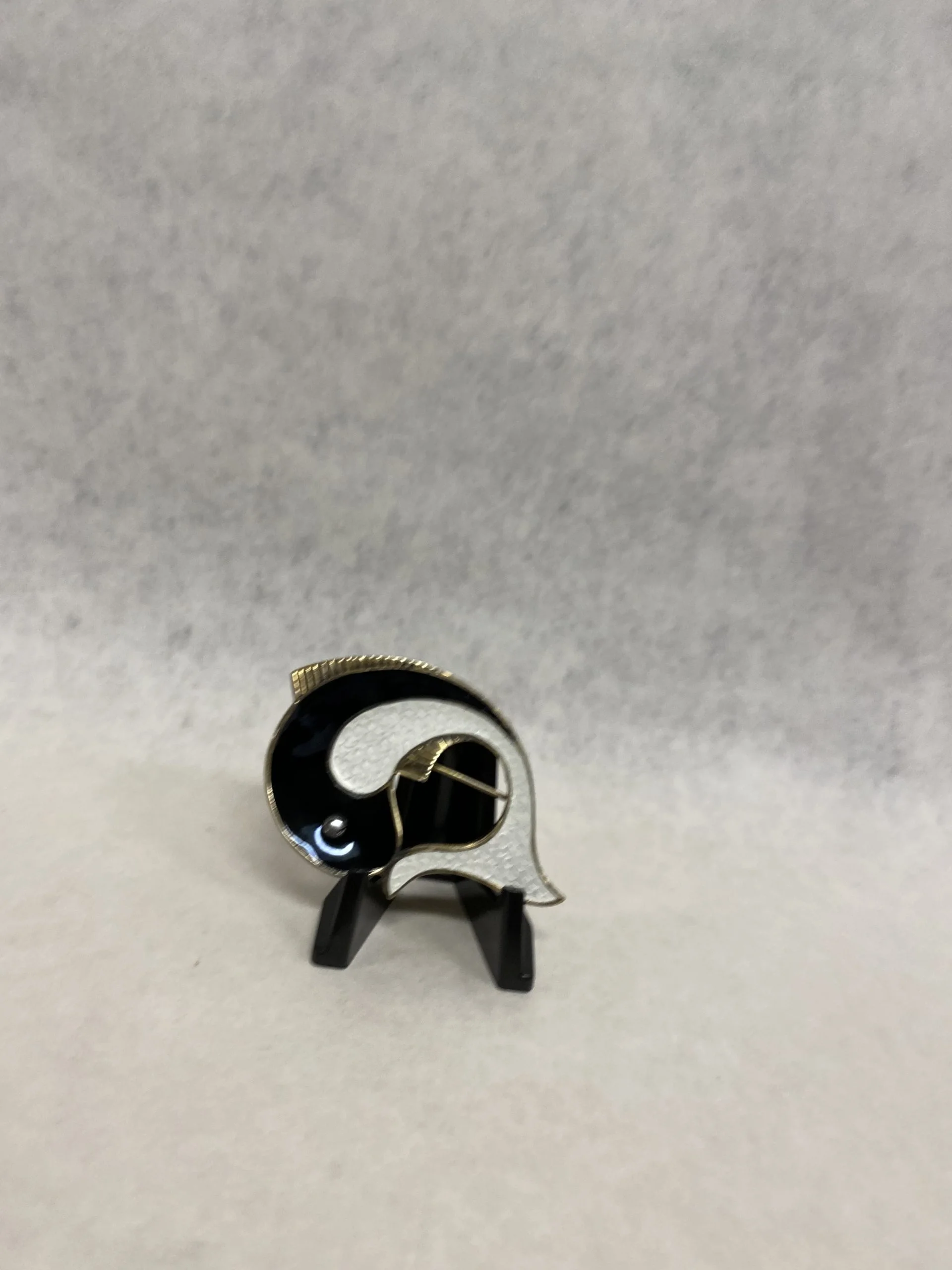 Vintage Oystein Balle Sterling and Enamel Fish Brooch - Image 2